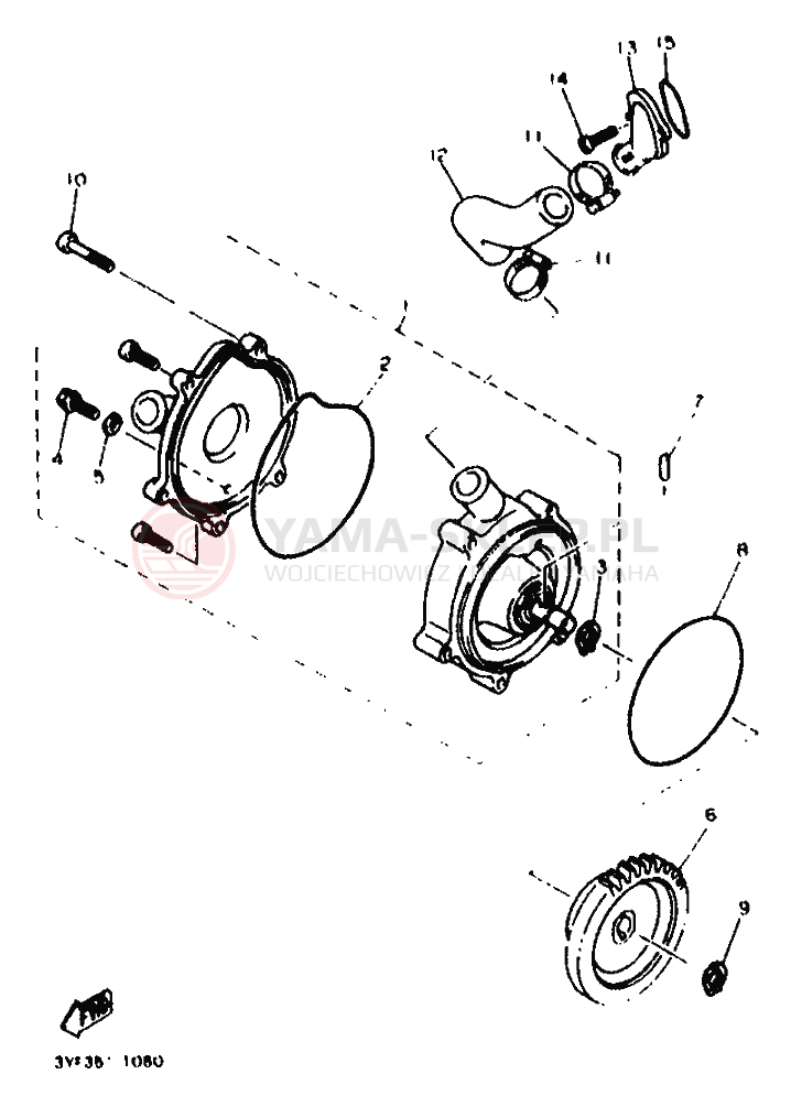 Schemat "Pompa wody" do Yamaha XTZ660