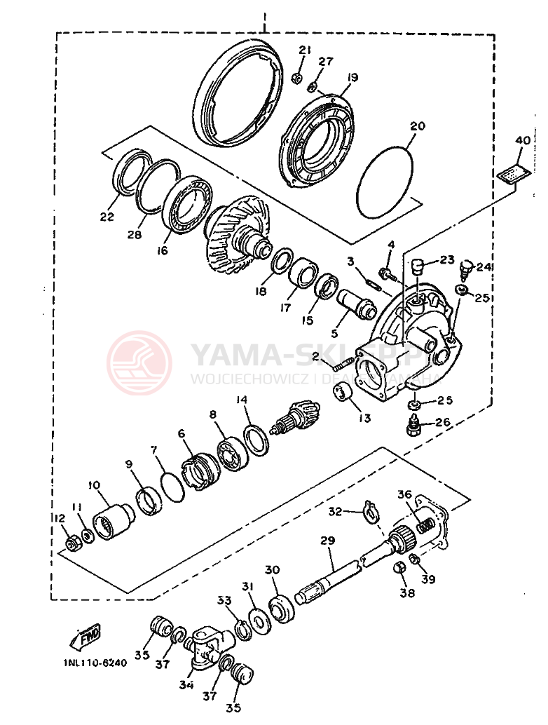 Schemat "Wał napędowy" do Yamaha XVZ13TD VENTURE ROYAL