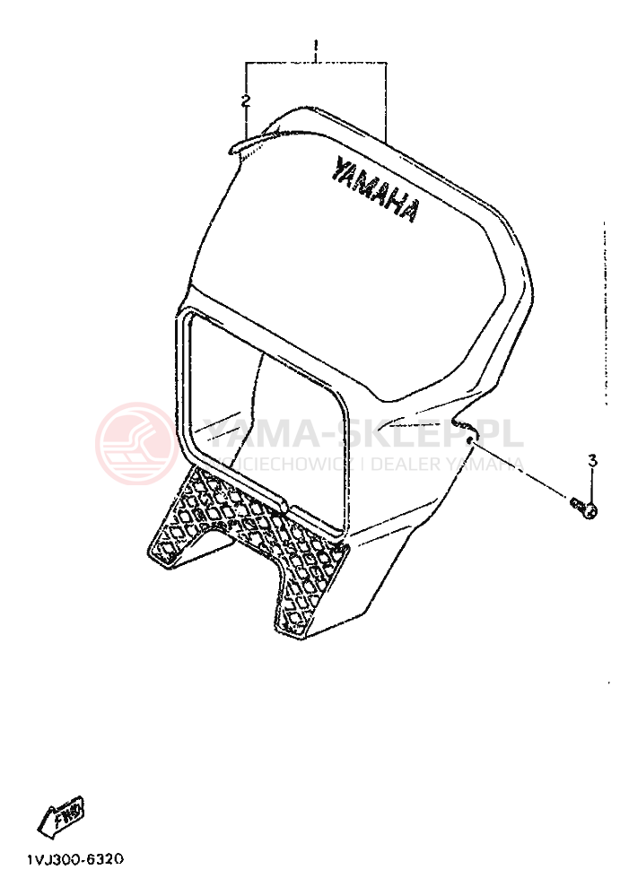 Schemat "Obudowa silnika" do Yamaha XT600Z