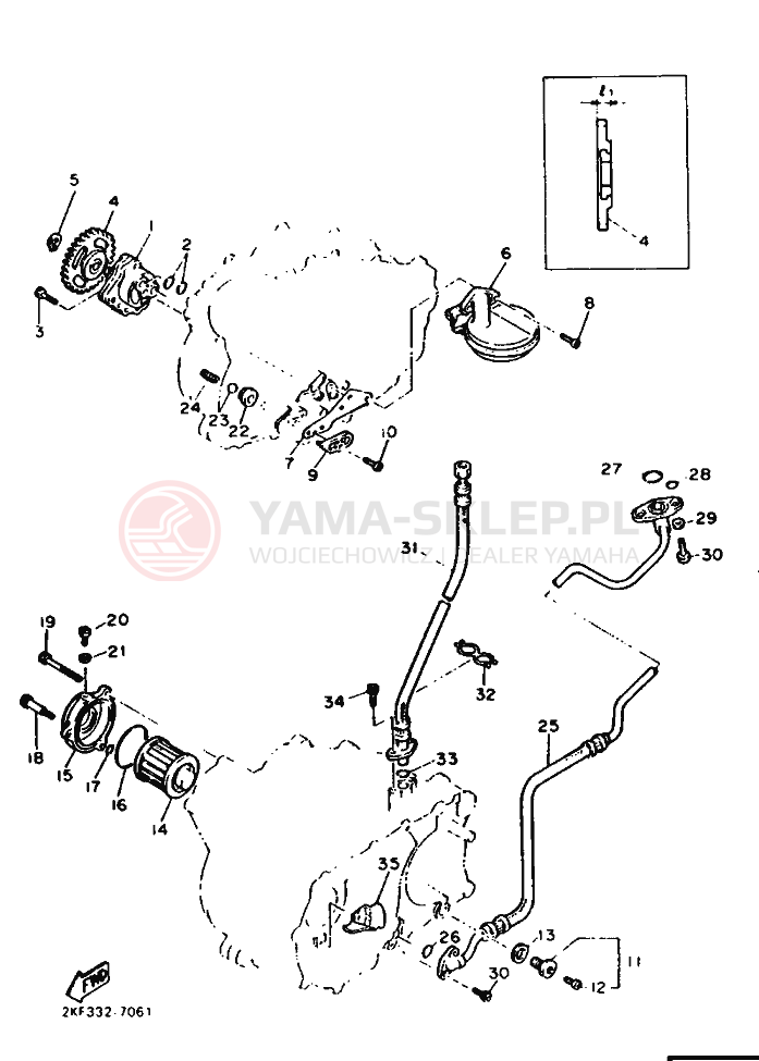 Schemat "Pompa olejowa" do Yamaha XT600