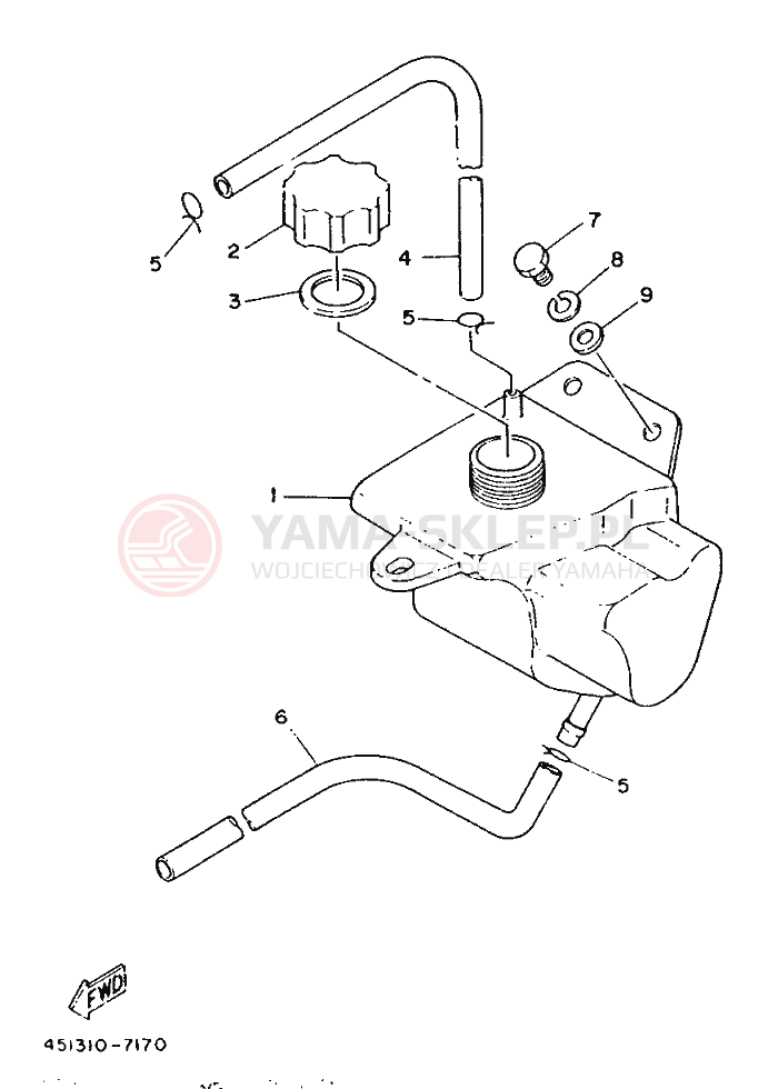 Schemat "Miska olejowa" do Yamaha TY80B (SUPPLEMENT -