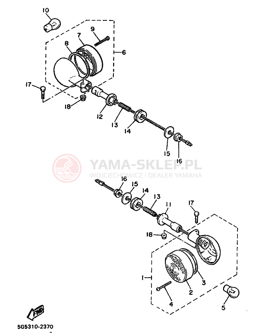 Schemat "kierunkowskazy" do Yamaha VIRAGO