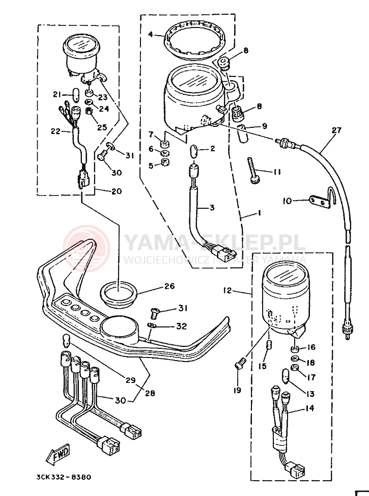 Schemat "licznik" do Yamaha TDR240