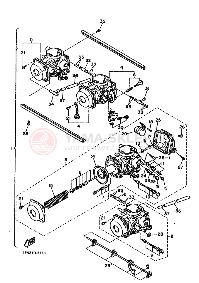 Schemat "Gaźnik" do Yamaha FZ750