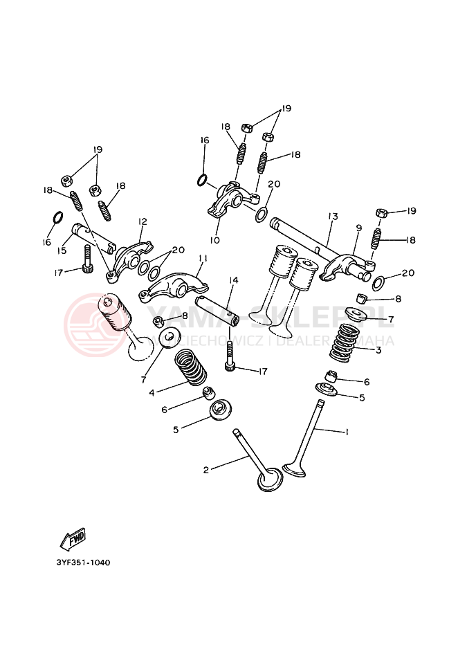 Schemat "zawory" do Yamaha XTZ660