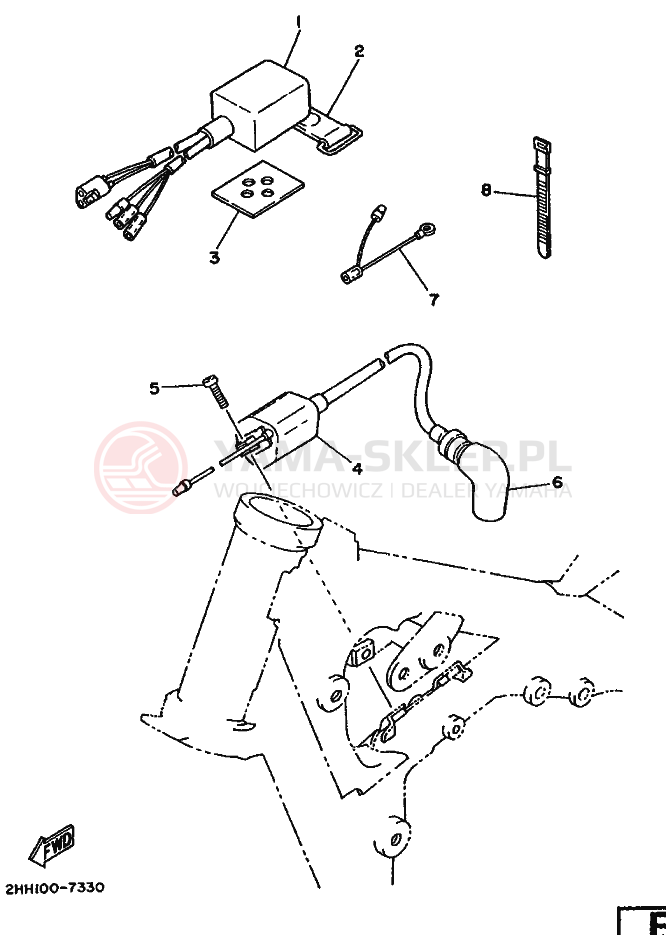 Schemat "układ elektryczny" do Yamaha YZ250