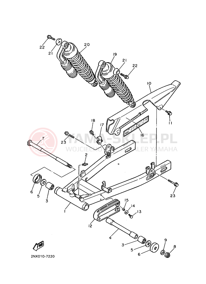 Schemat "wahacz" do Yamaha SRX400