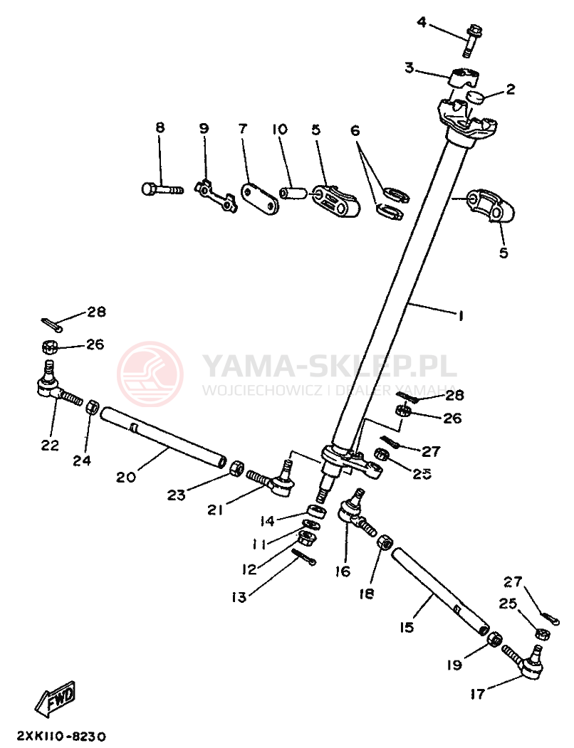 Schemat "Półki zawieszenia" do Yamaha WARRIOR