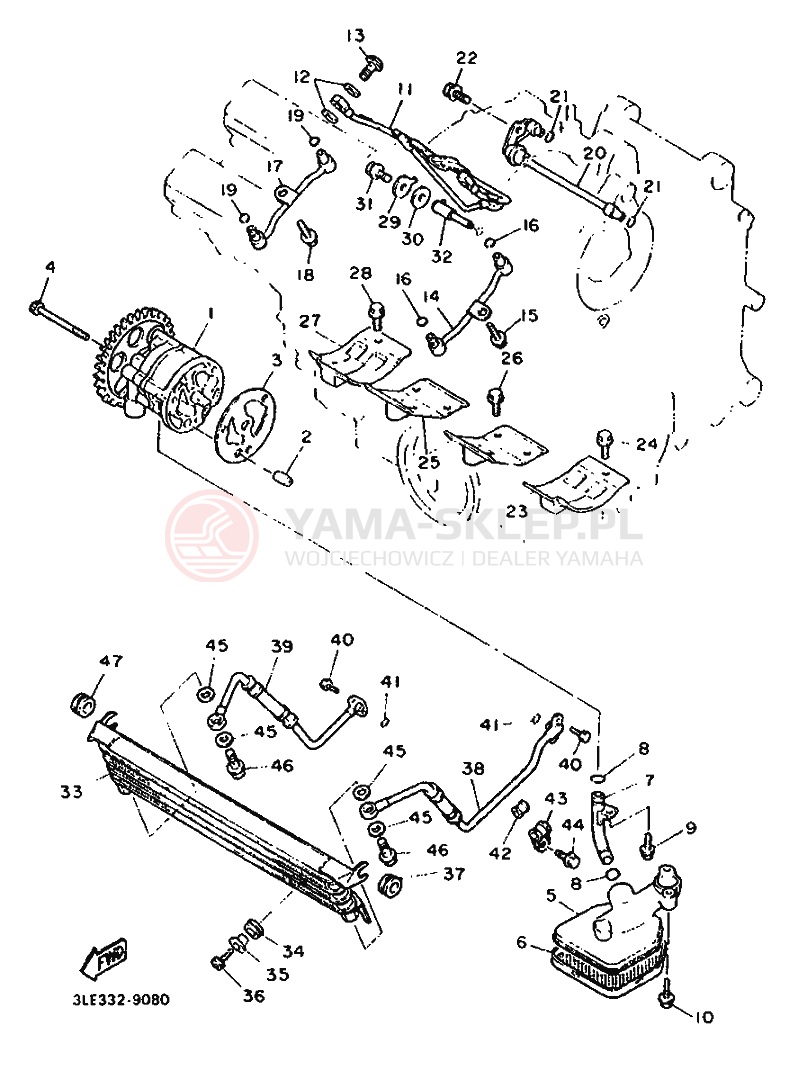 Schemat "Pompa olejowa" do Yamaha FZR1000
