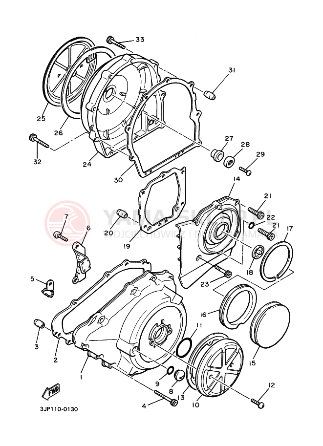 Schemat "Pokrywa silnika" do Yamaha VMX12 VMX12N VMAX