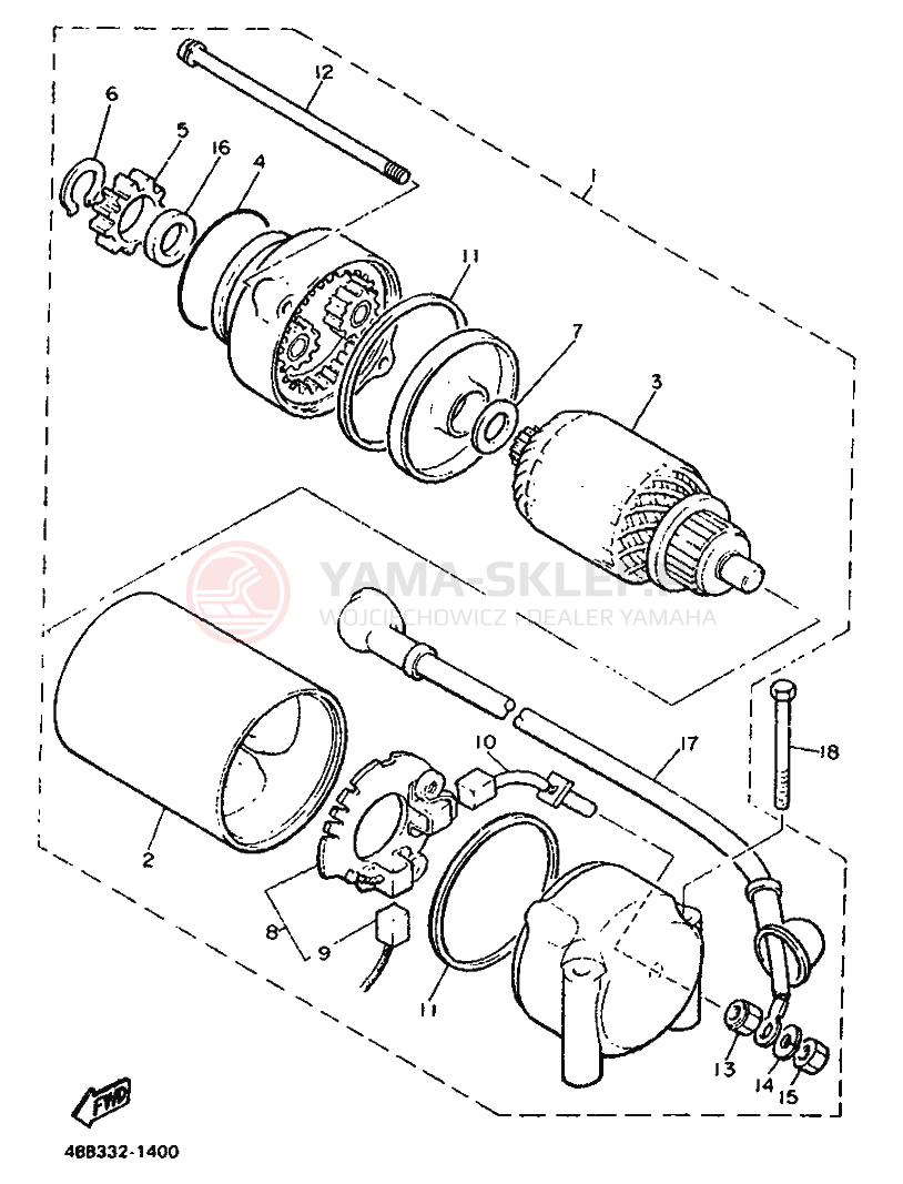 Schemat "rozrusznik" do Yamaha XJ900