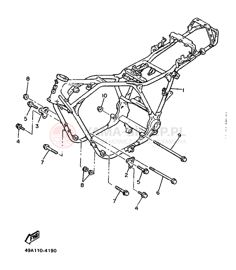 Schemat "rama" do Yamaha XJ600