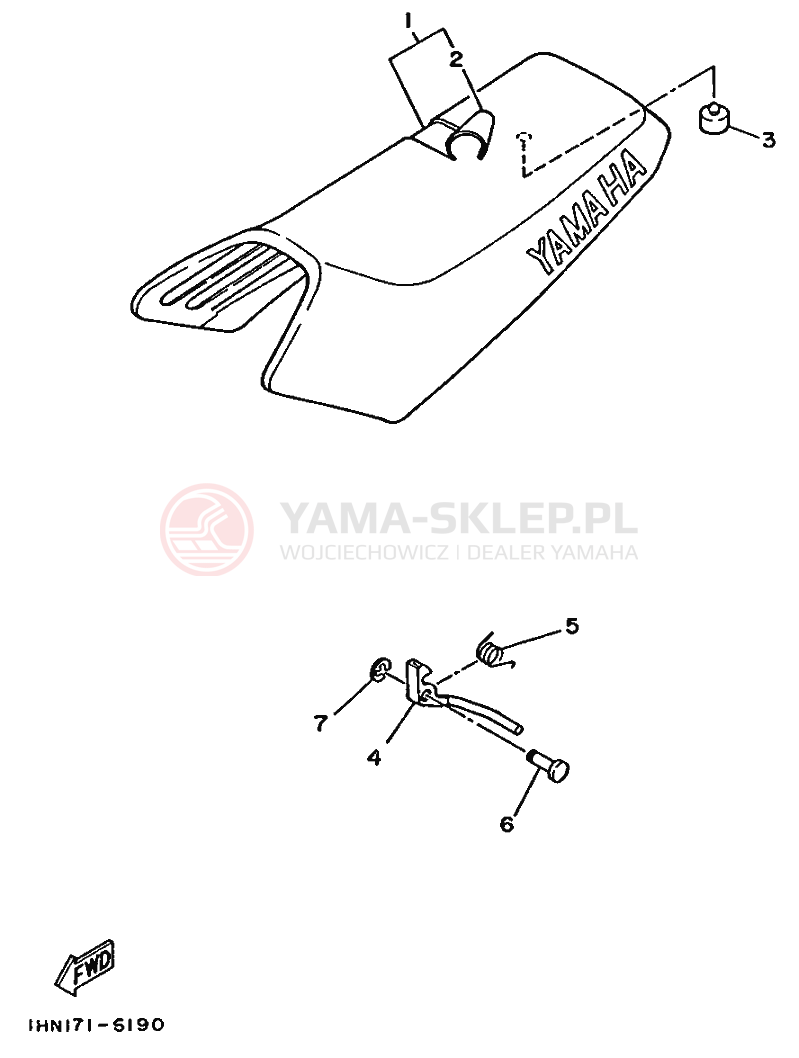 Schemat "siedzenie" do Yamaha YF60