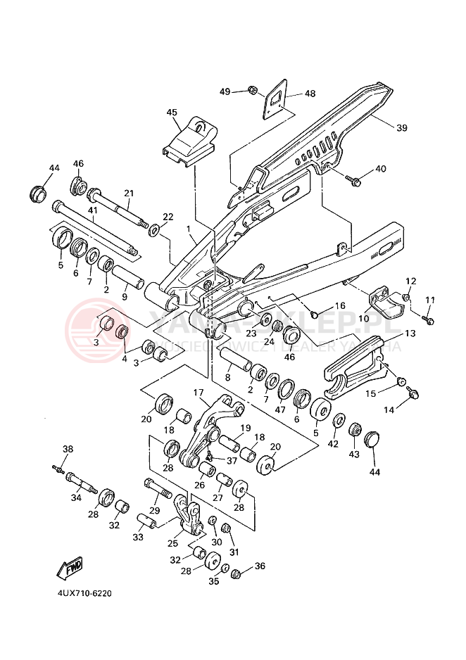 Schemat "wahacz" do Yamaha XTZ660 TENERE