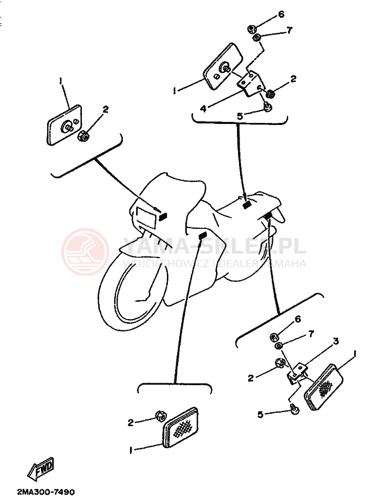 Schemat "układ elektryczny" do Yamaha TZR250
