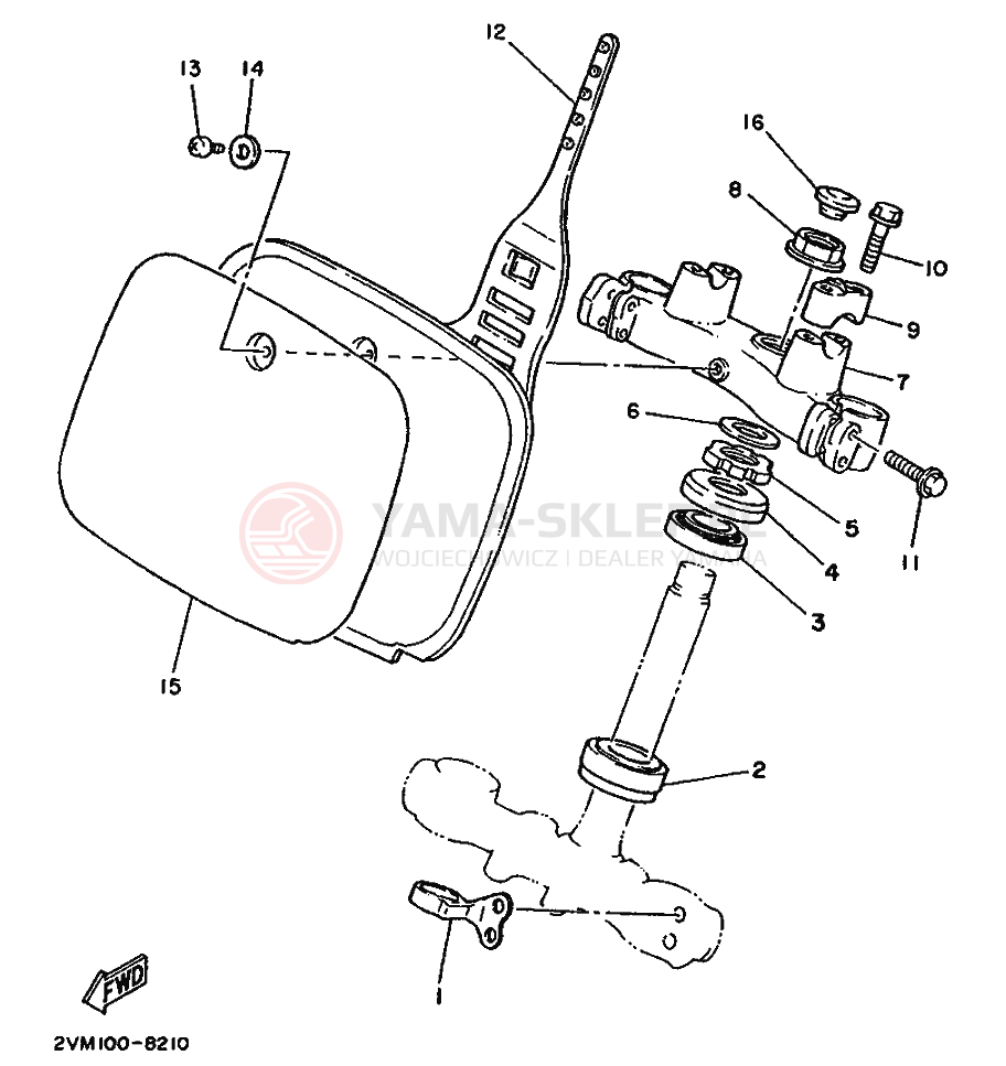 Schemat "Półki zawieszenia" do Yamaha YZ250