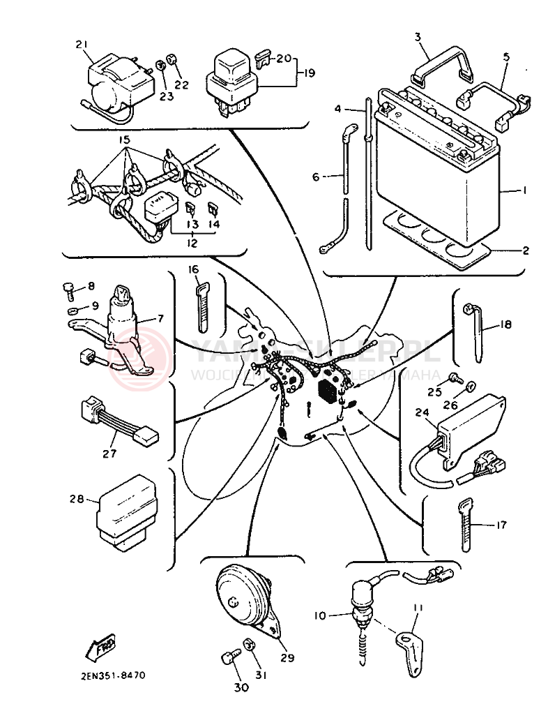 Schemat "układ elektryczny" do Yamaha VMX1200