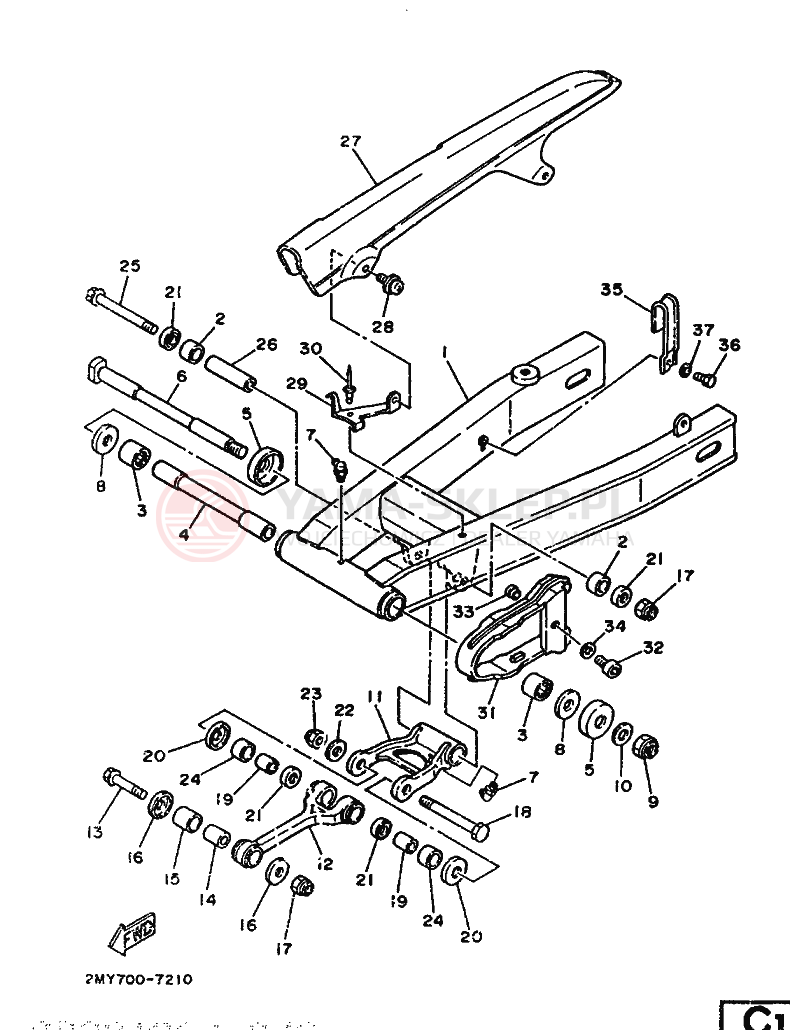 Schemat "wahacz" do Yamaha TZR250