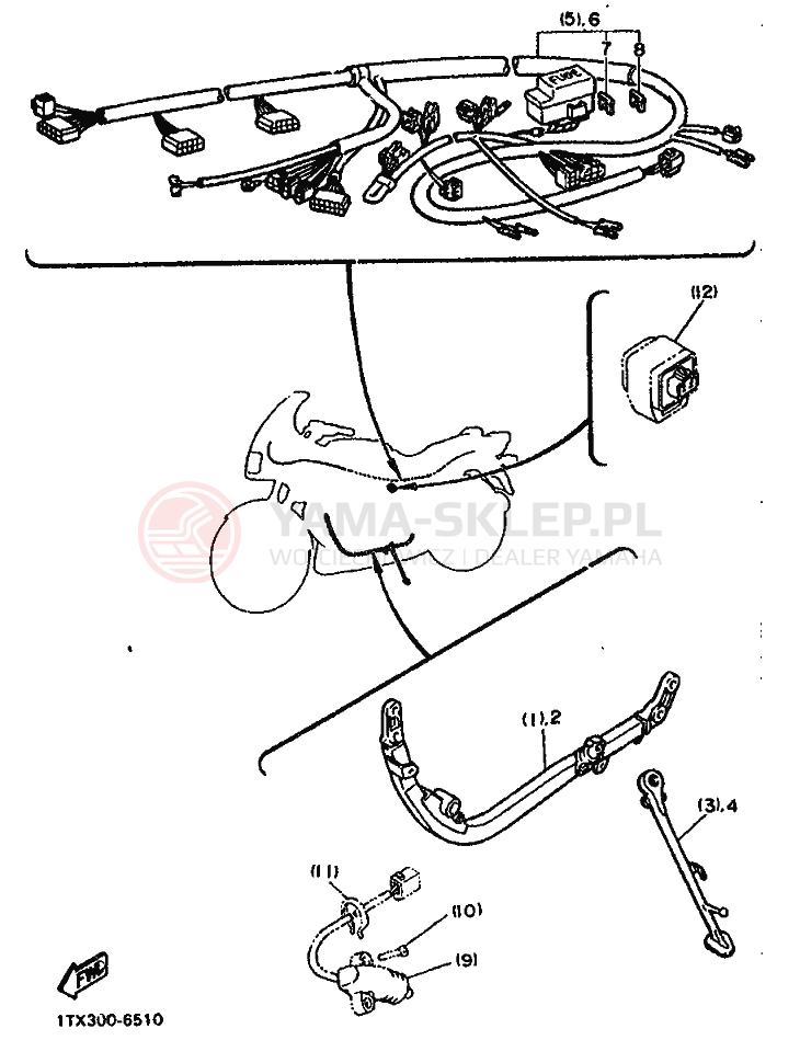 Schemat "Zawieszenie przód" do Yamaha FJ1200