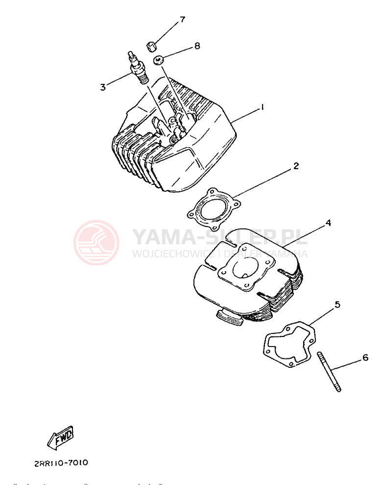 Schemat "cylinder" do Yamaha YSR50T