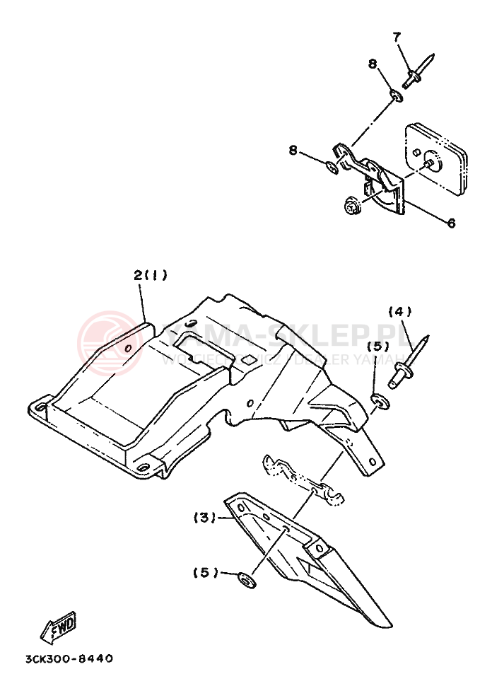 Schemat "układ elektryczny" do Yamaha TDR250