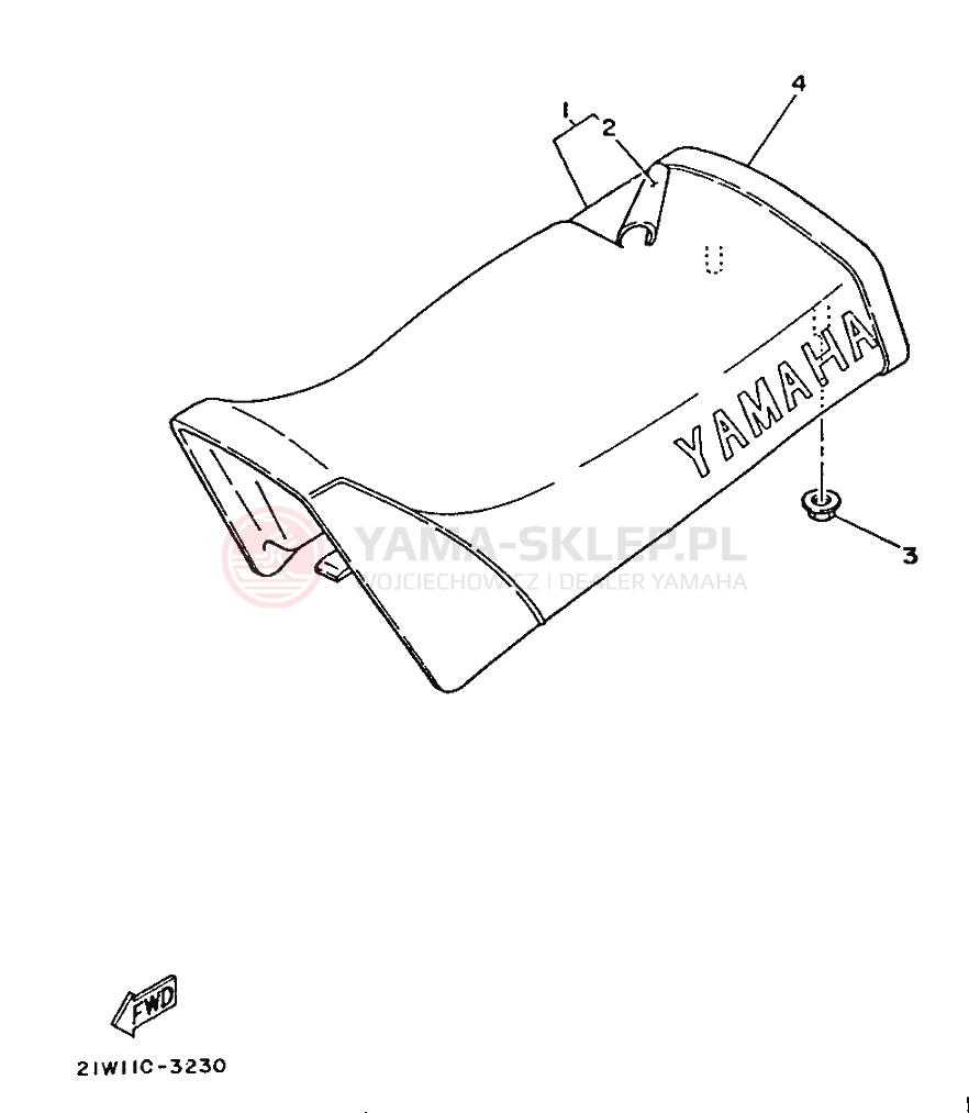 Schemat "siedzenie" do Yamaha PW80K