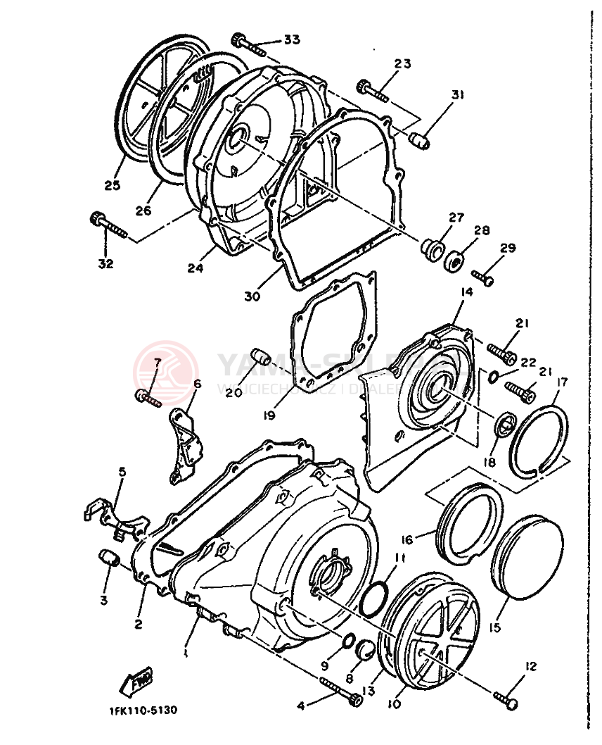 Schemat "Pokrywa silnika" do Yamaha VMX1200