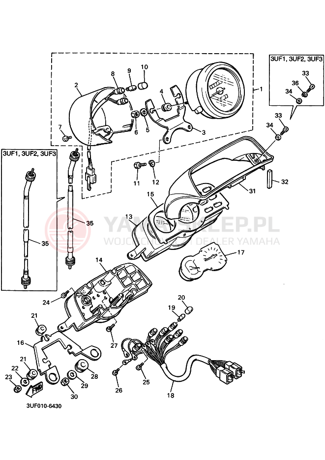 Schemat "licznik" do Yamaha VMAX12 VMAX1200