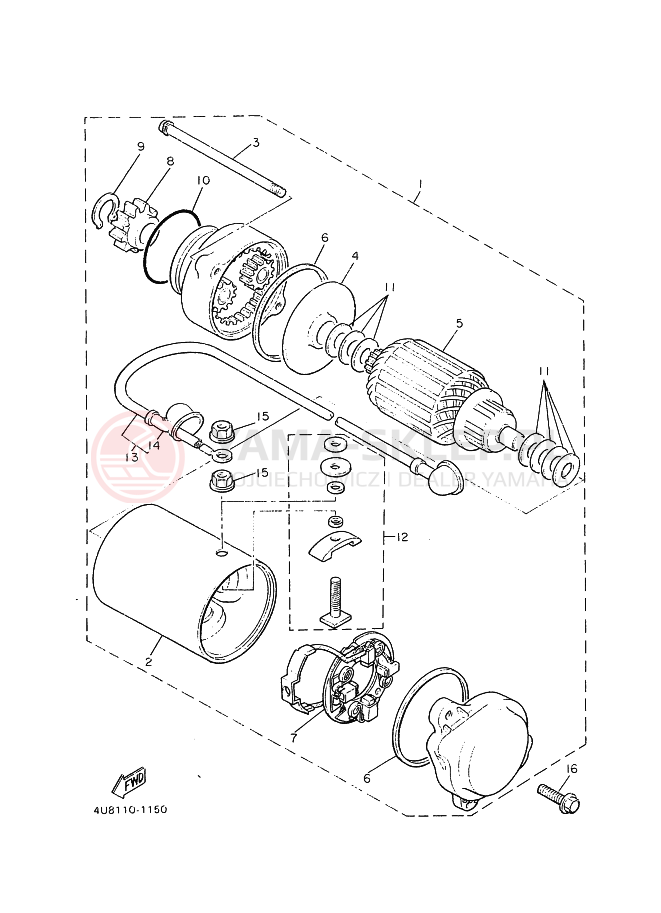 Schemat "rozrusznik" do Yamaha FZ600