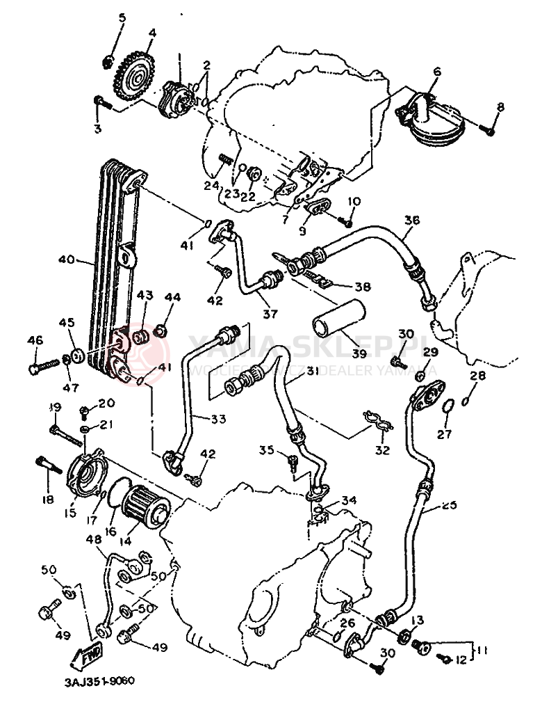Schemat "Pompa olejowa" do Yamaha XT600Z TENERE