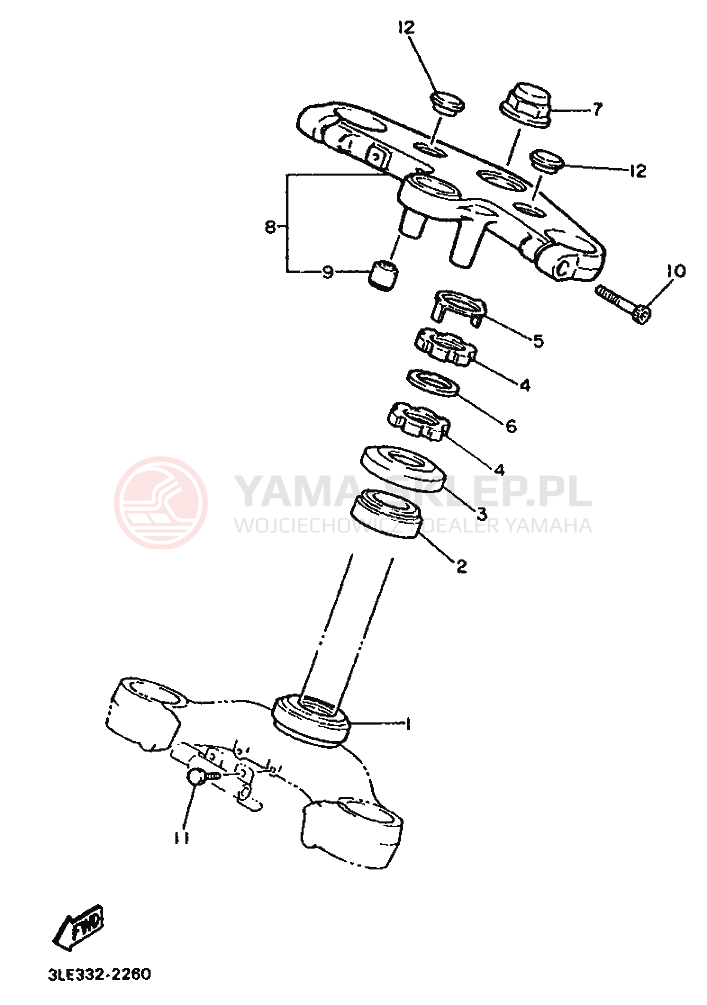 Schemat "Półki zawieszenia" do Yamaha FZR1000