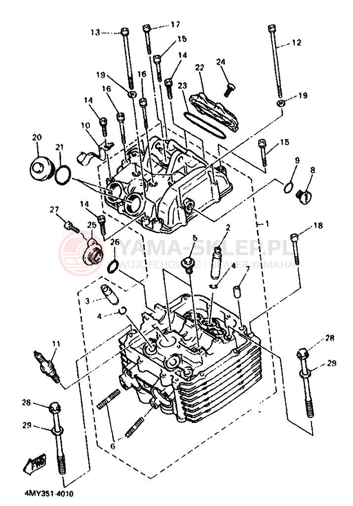 Schemat "głowica" do Yamaha XTZ660 TENERE