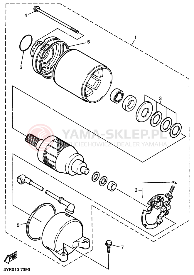Schemat "rozrusznik" do Yamaha FZ400