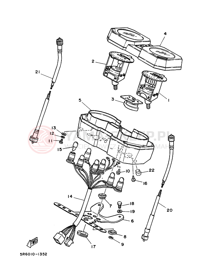 Schemat "licznik" do Yamaha RZ50