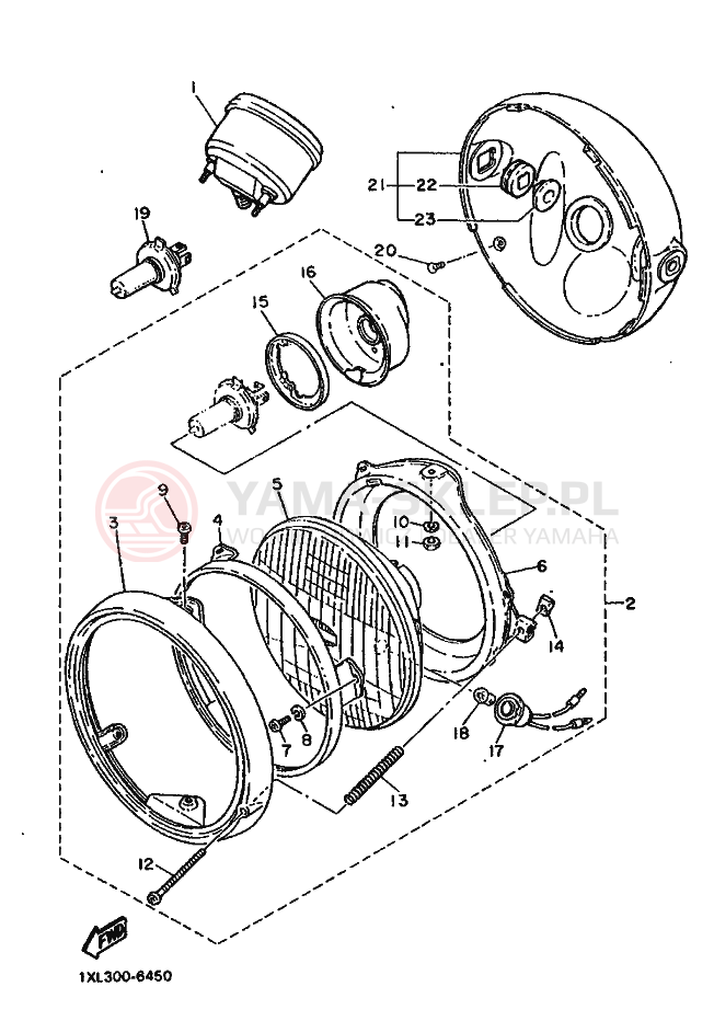 Schemat "układ elektryczny" do Yamaha SRX600