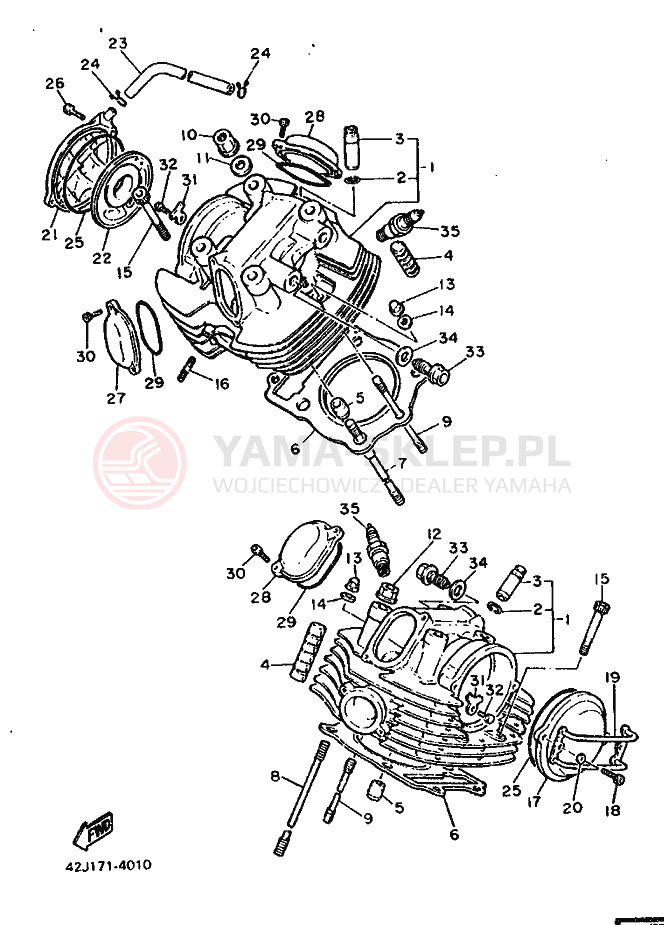 Schemat "głowica" do Yamaha XV1000