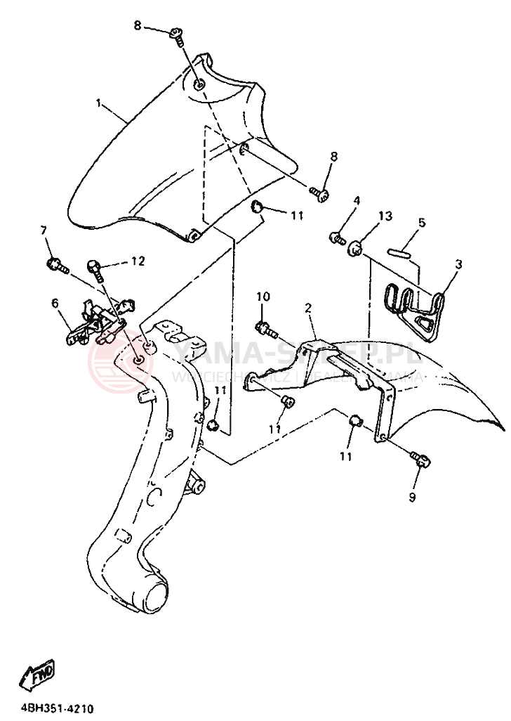 Schemat "Koło przód" do Yamaha GTS1000