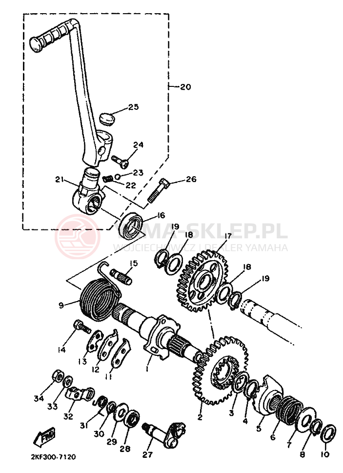 Schemat "rozrusznik" do Yamaha XT600