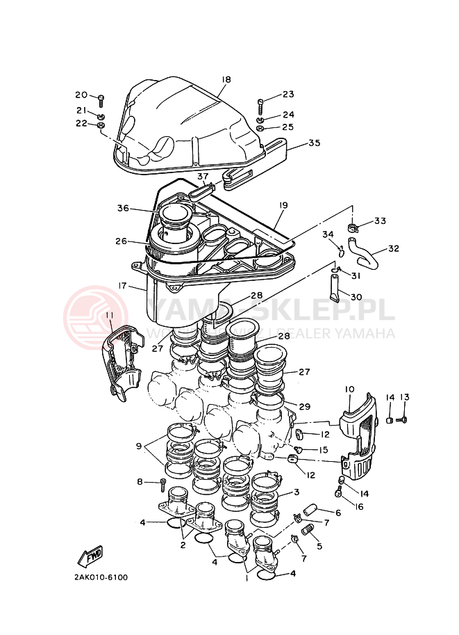Schemat "Wtrysk paliwa" do Yamaha FZX750