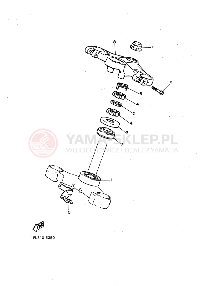 Schemat "Półki zawieszenia" do Yamaha FZ750