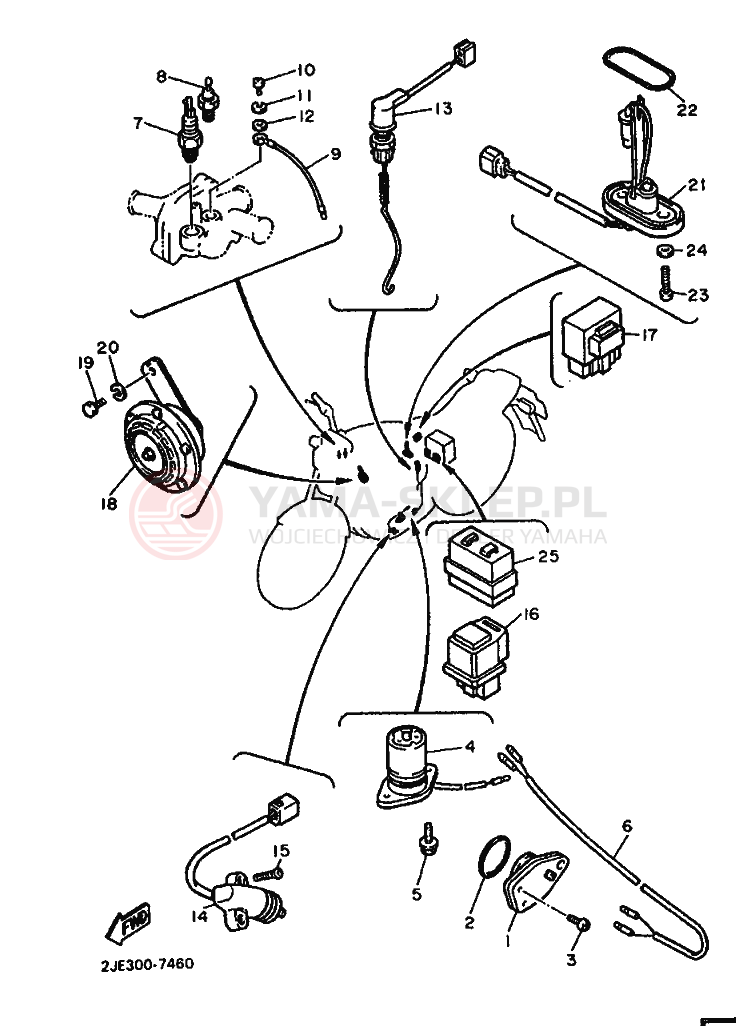Schemat "układ elektryczny" do Yamaha FZX750