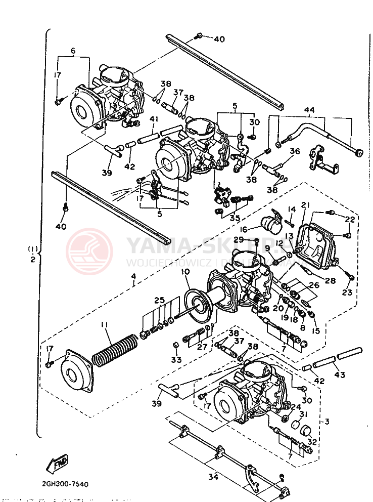 Schemat "Gaźnik" do Yamaha FZR1000
