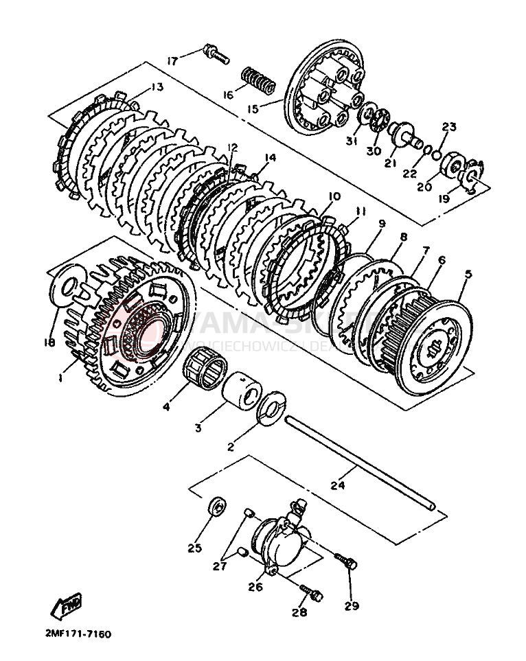 Schemat "sprzęgło" do Yamaha FZX750