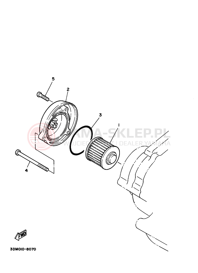 Schemat "Filtr oleju" do Yamaha XVS125 DRAGSTAR