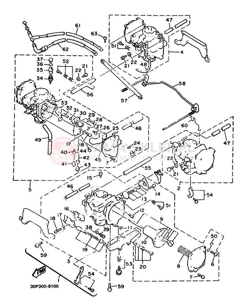 Schemat "Gaźnik" do Yamaha XVZ12TD VENTURE ROYAL