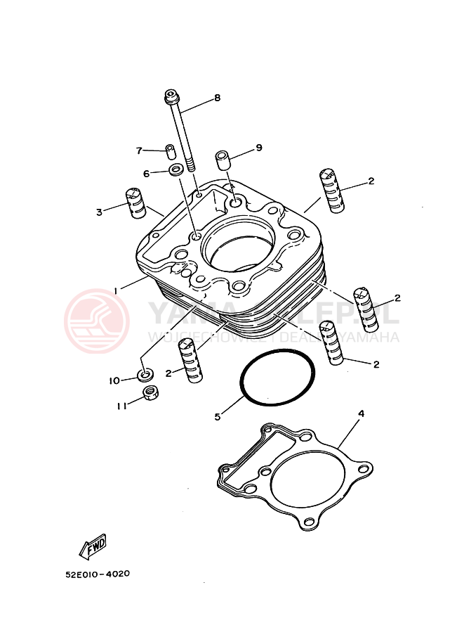 Schemat "cylinder" do Yamaha XT250
