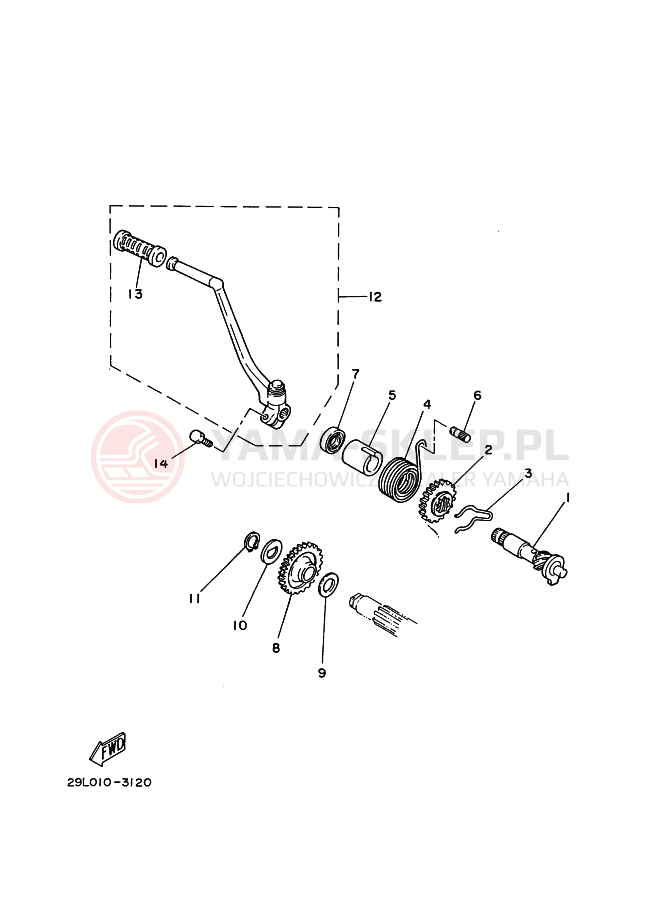 Schemat "rozrusznik" do Yamaha RD350LCF