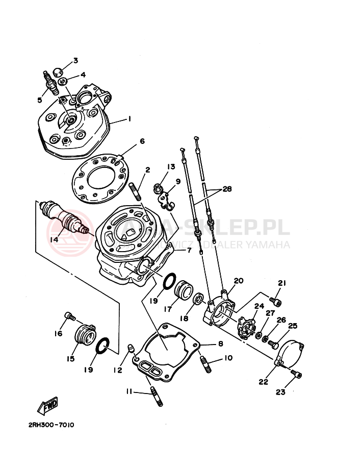 Schemat "cylinder" do Yamaha TZR125