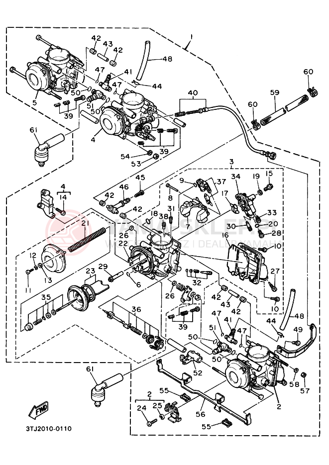 Schemat "Gaźnik" do Yamaha FZR400RR