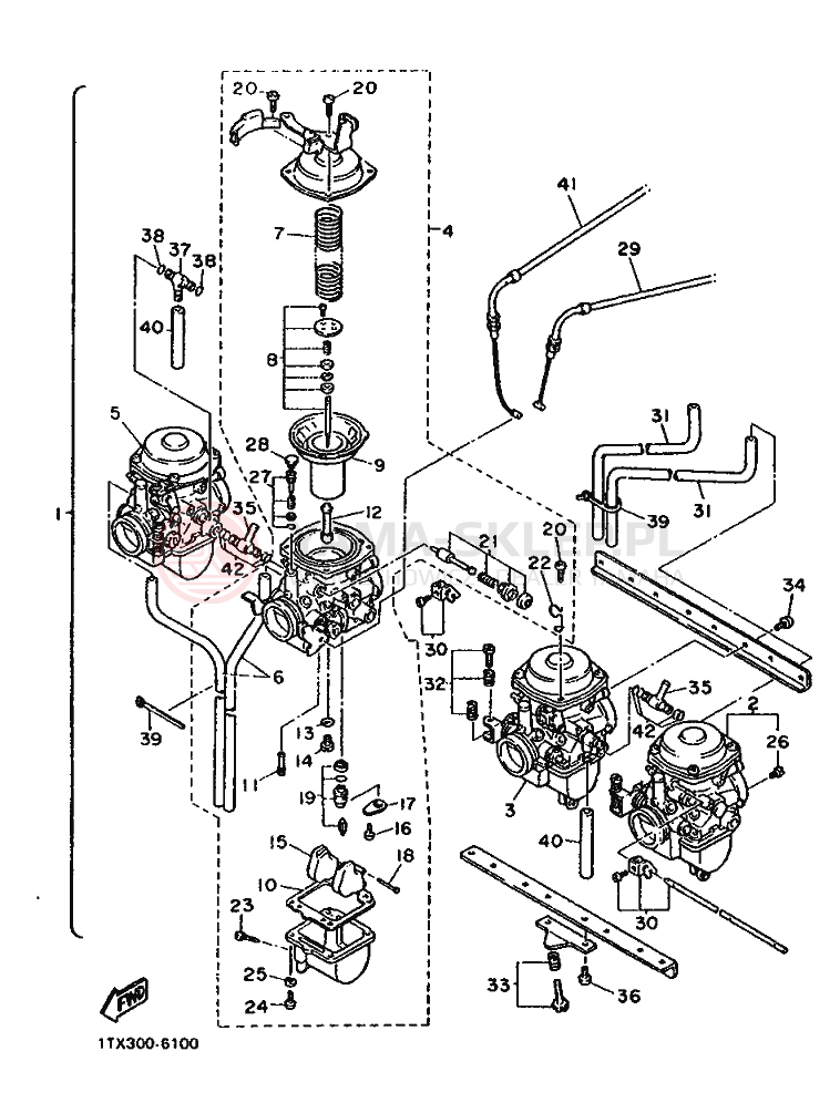 Schemat "Gaźnik" do Yamaha FJ1200